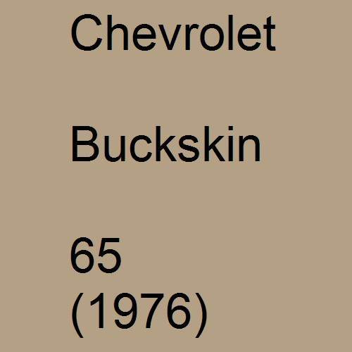 Chevrolet, Buckskin, 65 (1976).